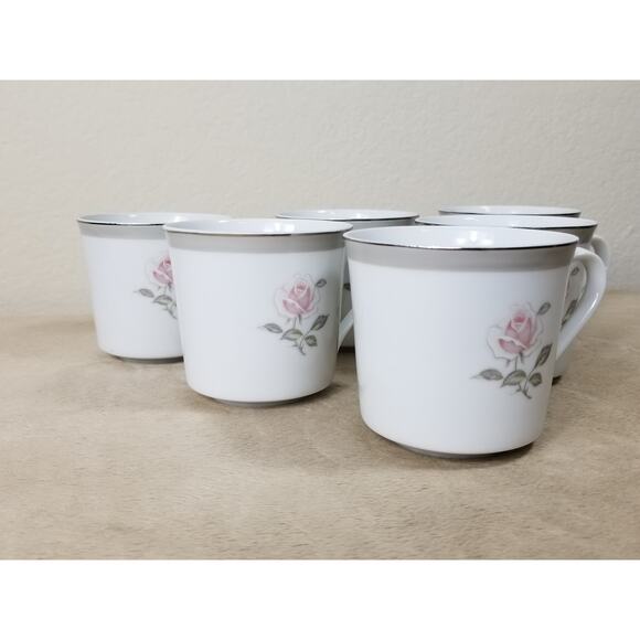 Bristol Tea Cup Spring Memory Fine China Japan Vintage Collectible Set of 6 - Picture 4 of 12